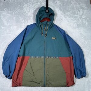 L.L.Bean Jacket Womens 3X Plus Colorblock Hooded Aztec Mountain Classic*